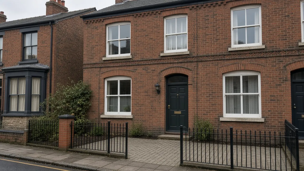 Example image: Victorian terrace in Clifton, York, with a small permeable parking space