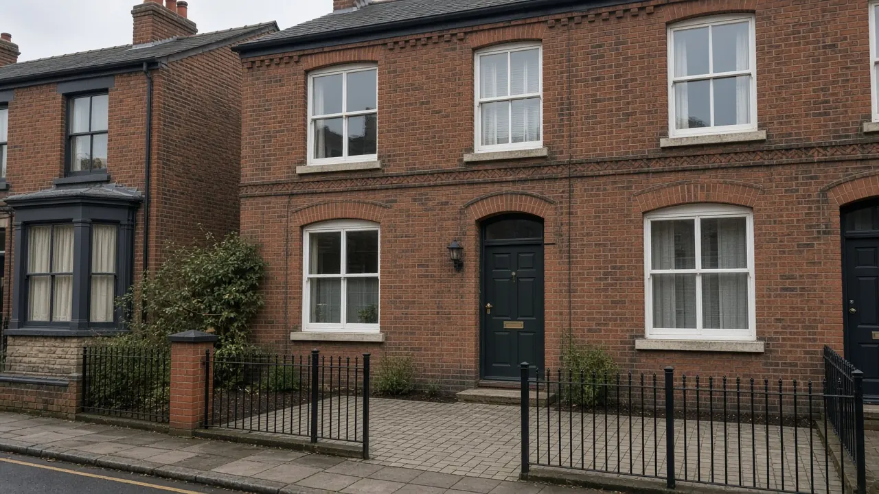 Example image: Victorian terrace in Clifton, York, with a small permeable parking space