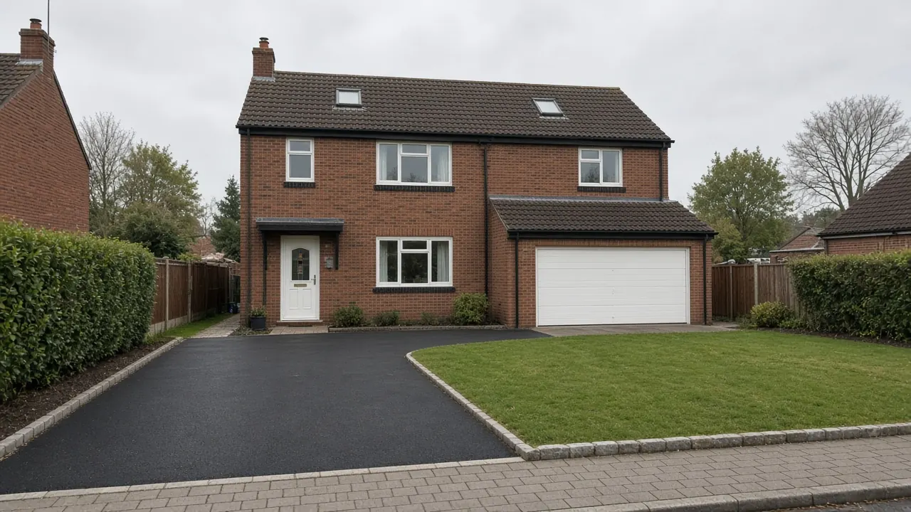 Example image: 1970s detached house in Haxby with a new tarmac drive